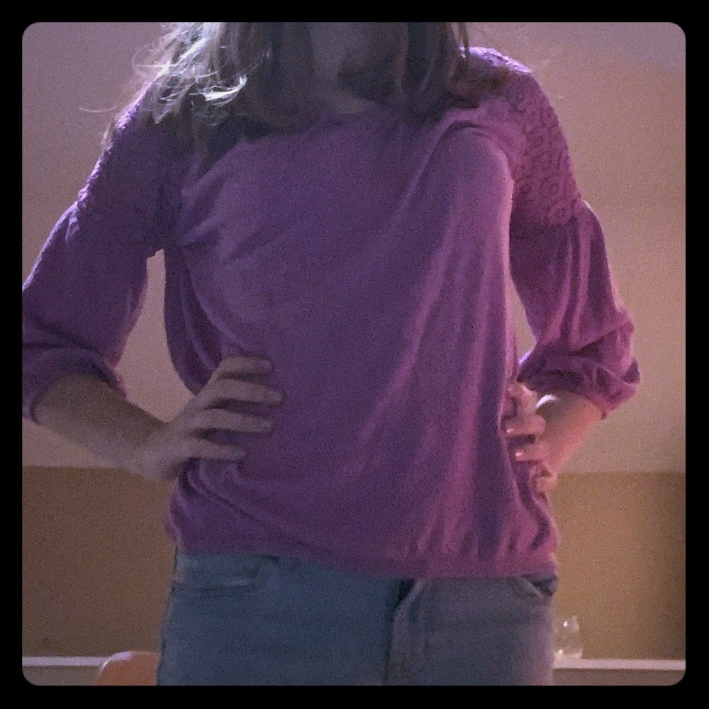 Old Navy Purple 3 Quarter Sleeves